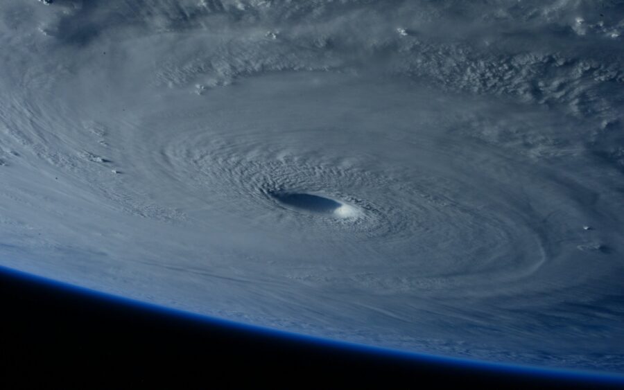 A hurricane seen from space