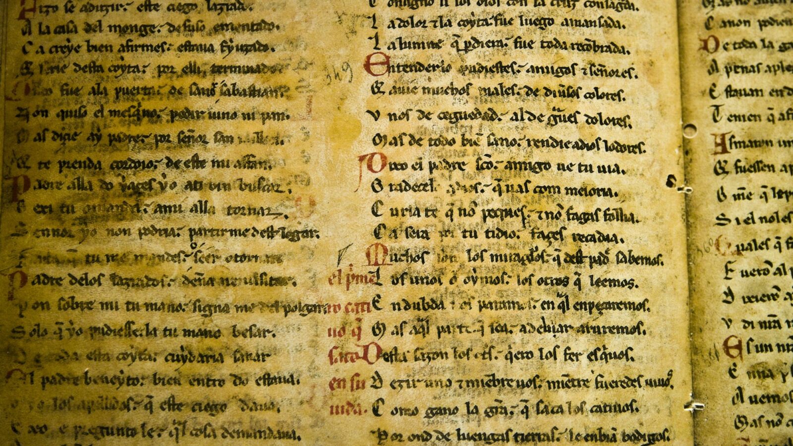An old handwritten book lying open